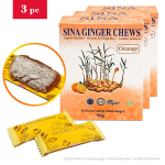 Ingveri ja apelsini pastillid (pehmed kommid), SINA, 3x56g