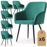 6 tooli komplekt Akord Estelle, roheline