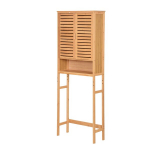 Vannitoakapp pesumasina kohal sulguvate riiulitega Bambus 170x66x23cm