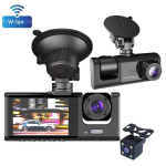 3 kaameraga autoregistraator, WiFi, 1080P