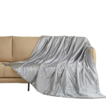 Satiinist voodi- ja diivanikate Luofanfei, l&auml;ikiv hall, 220x240 cm