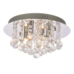 Kristallist rippuv laevalgusti l&uuml;hter Glamour kroom 35 cm 4xG9