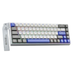 AULA WIN68 HE MAX mehaaniline m&auml;nguklaviatuur, magnetl&uuml;litid, RGB-valgustusega juhtmega mehaaniline m&auml;nguklaviatuur, 60% kompaktne disain, hall-valge-sinine