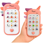 Laste hariduslik telefon valgus- ja heliefektidega, roosa