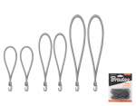 Konksudega koormakummide komplekt Bradas BUNGEE CORD HOOK, 2x18cm / 2x25cm / 2x40cm, hallid