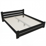 Ilma liistudeta voodi Klaipeda, 120x200, Must