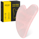 Klassikaline Gua Sha massaažikivi looduslikust roosast kvartsist &ndash; igap&auml;evaseks n&auml;o ja keha hoolduseks kodus