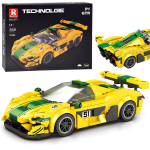 Konstruktorikomplekt "Sportauto P1 GTR", kollane/roheline, 368 tk.