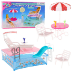 Nukkude suvine m&ouml;&ouml;blikomplekt basseiniga "Summer Resort"
