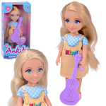 Mini nukk Ankiki kitarriga, 14 cm