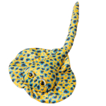 Pehme m&auml;nguasi Raja, 50 cm, kollane t&auml;ppidega