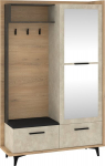 Meblocross Box 05 3D esiku komplekt, pruun/liivakarva peegliga