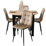 Komplekt pikendatav &uuml;mar laud MEBEL ELITE HARRY 4 pehmet tooli Beež