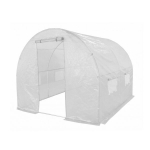 Armeeritud kilega kasvuhoone, 4 m2, 2x2 m, valge
