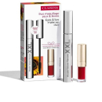 Clarins Silmade ja Huulte Komplekt &ndash; Wonder Volume Ripsmetu&scaron;&scaron; XXL & Lip Comfort Huule&otilde;li