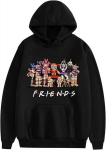 Kapuut&scaron;iga dressipluus Fnaf, must