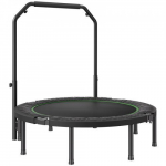 Mini batuut, 132 cm, must, reguleeritava k&auml;epidemega, kokkupandav fitness