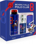 Komplekt Beverly Hills Polo Club: 1982 - Sport 8, tualettvesi, meestele, 50 ml + 1982 - Sport 8, antiperspirant, deodorantsprei, meestele, 175 ml + 1982 - Sport 8, antiperspirant, deodorant roll-on, meestele, 50 ml