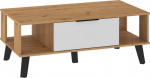 Sven SVN-05 suur kohvilaud, artisan tamme/valge &ndash; praktiline ristk&uuml;likukujuline disain