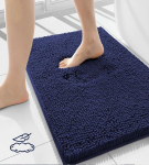 Vannitoavaip &bdquo;Noodles&ldquo; &ndash; sinine, libisemiskindel ja pehme, 80 &times; 50 cm