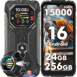 Telefon Blackview ROCK 1 6.56" 24GB+256GB 15000mAh Android 16 NFC/GPS/4G + W50 Pro - Must