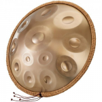 Handpan trumm 55,9x55,9x25 cm kuldne terasest instrument