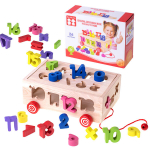 Puidust sorteerija ratastel "Numbrid"