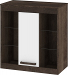 Seinakapp Meblocross Maximus MXS-40 klaasriiulid puidust uksed modernne disain