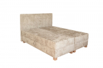 Kontinentaalvoodi Halmar LARGO 160 sisseehitatud madratsiga, beež, modernse disainiga