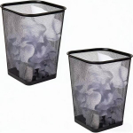Metallist v&otilde;rgust pr&uuml;gikorv, ruudukujuline, 23,4 cm P x 23,4 cm L x 30,6 cm K, 2 tk, must