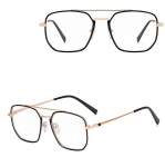 Stiilsed unisex sinise valguse filterprillid arvutite jaoks, metallraam, mudel 25121A, kuld-must aviatorid, kiirsaate 24h.