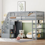 K&otilde;rge voodi 90x200 cm, turvapiirded, riidekapp, riiulid, panipaik, redel, hall, t&auml;ispuit