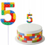S&uuml;nnip&auml;evak&uuml;&uuml;nal "5" v&auml;rvilised klotsid, 10,5 cm