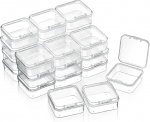 V&auml;ikesed l&auml;bipaistvad hingedega plastkarbid, 24 tk, 1,7x1,7x0,8 tolli - 1 komplekt