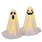 Kaugjuhtimispuldiga valgustatud Halloweeni kummituste komplekt, 2 tk, 36 cm