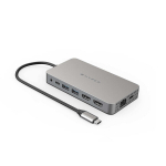 USB Type C 10 in 1 hub 4K HDMI HyperDrive Hall Grey MacBook Air Pro ja PC jaoks