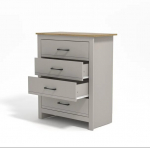 Modernne 4 sahtliga kummut Galano hall/puiduv&auml;rvi 79x95x39,5 cm