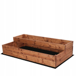 Puidust k&otilde;rgendatud peenar, 63x117x27 cm