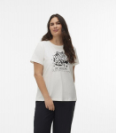 Vero Moda Curve naiste T-s&auml;rk 10341827*01, valge/must 5715867272310
