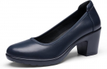Naiste kingad Saitdress Thick Closed Toe Pumps, tumesinine, 38