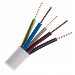 &Uuml;mmargune Ydy kaabel 5x10 mm&sup2;, 450/750v, valge, 1 meeter