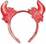 Punased saatana sarved &ndash; satiinist vibu kaunistus Halloweeniks, karnevaliks