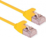 Roline Cat.6a F/utp Lsoh Patchcord, &otilde;huke, kollane, 0,5m