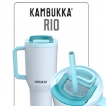 Kambukka Rio Tumbler 950 ml Pink Papaya &ndash; termokruus teleskoopse k&otilde;rre ja lekkekindla kaanega, BPA-vaba