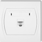 Karlik Logo Rj45 arvuti pesa, valge, pesa