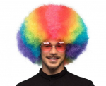 V&auml;rviline Afro Party Kloun Parukas