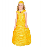 Kost&uuml;&uuml;m Princess Bella, kuninganna, kollane, suurus 158