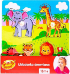 Puidust puzzle Zoo k&auml;epidemed - Smily Play