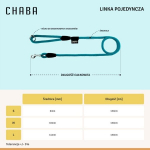 Chaba jalutusrihma k&ouml;is 0,6cm/130cm merev&auml;rvi