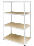 Metallist riiul Helios valge 213x150x60 cm, 4 riiulit 175 kg